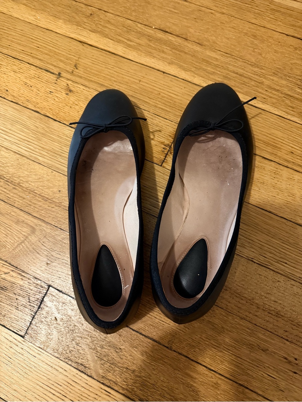 Bloch Black Ballet Flats with Bow Trim